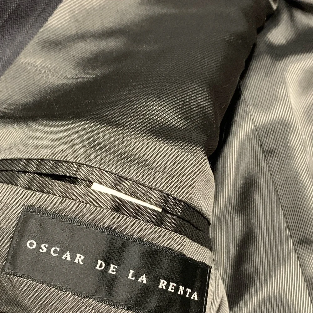 OSCAR DE LA RENTA PINSTRIPE SUIT AND PANTS - Picture 2 of 13
